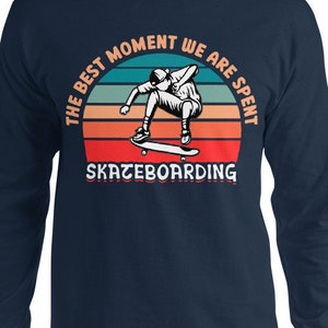 Skateboarding Men’s Long Sleeve Shirt, Skaters Apparel, Skateboard Clothing, Gift For Skaters, Skating Shirt, Skater Tee Top, Skaters Shirt