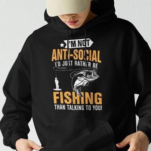 Funny Fishing Unisex Hoodie, Fisherman Gift, Vacation Jumper, Angler Apparel, Great Outdoors Top, Fisherman Funny Hooded Sweatshirt, Sweater