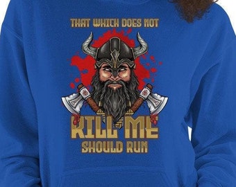 Viking Warrior Hoodie: Norse Mythology Pullover Sweatshirt