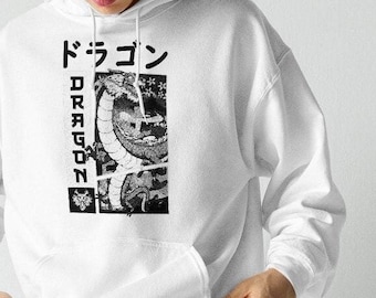 Dragon Manga Hoodie: Japanese Anime Streetwear