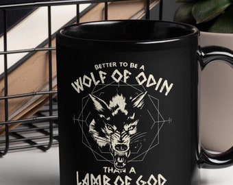 Wolf of Odin Viking Mug: Gothic Norse Mythology Coffee Cup