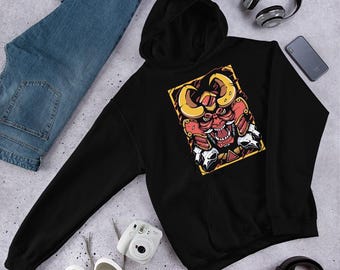Unisex Vintage Dragon Hoodie: Tattoo Style Fantasy Art Pullover