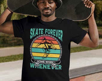 Skate Forever T-shirt: Retro skateboardåkare med grafik