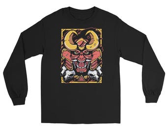 Camisa de dragón de manga larga para hombre: Camiseta de dragón oriental estilo tatuaje vintage