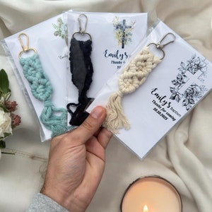 Chaveiro de macramê boho de batismo, presente Mi Bautizo, primeira comunhão, lembrancinhas de festa boho para adultos, lembrancinhas personalizadas para convidados de batismo