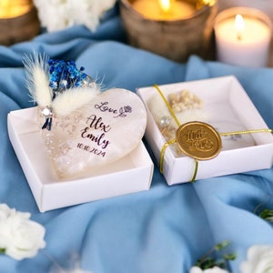 Personalized Wedding Fridge Magnets, Custom Heart Wedding Favors, Party Favors in Bulk, Wedding Guest Gifts, Bridal Shower Favors