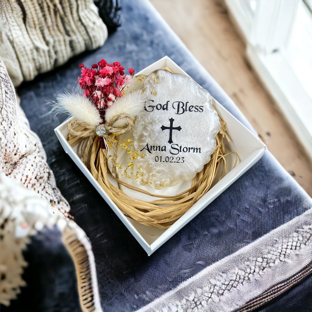 Engraved Baptism Favor, Save the Date, Personalized Baptism