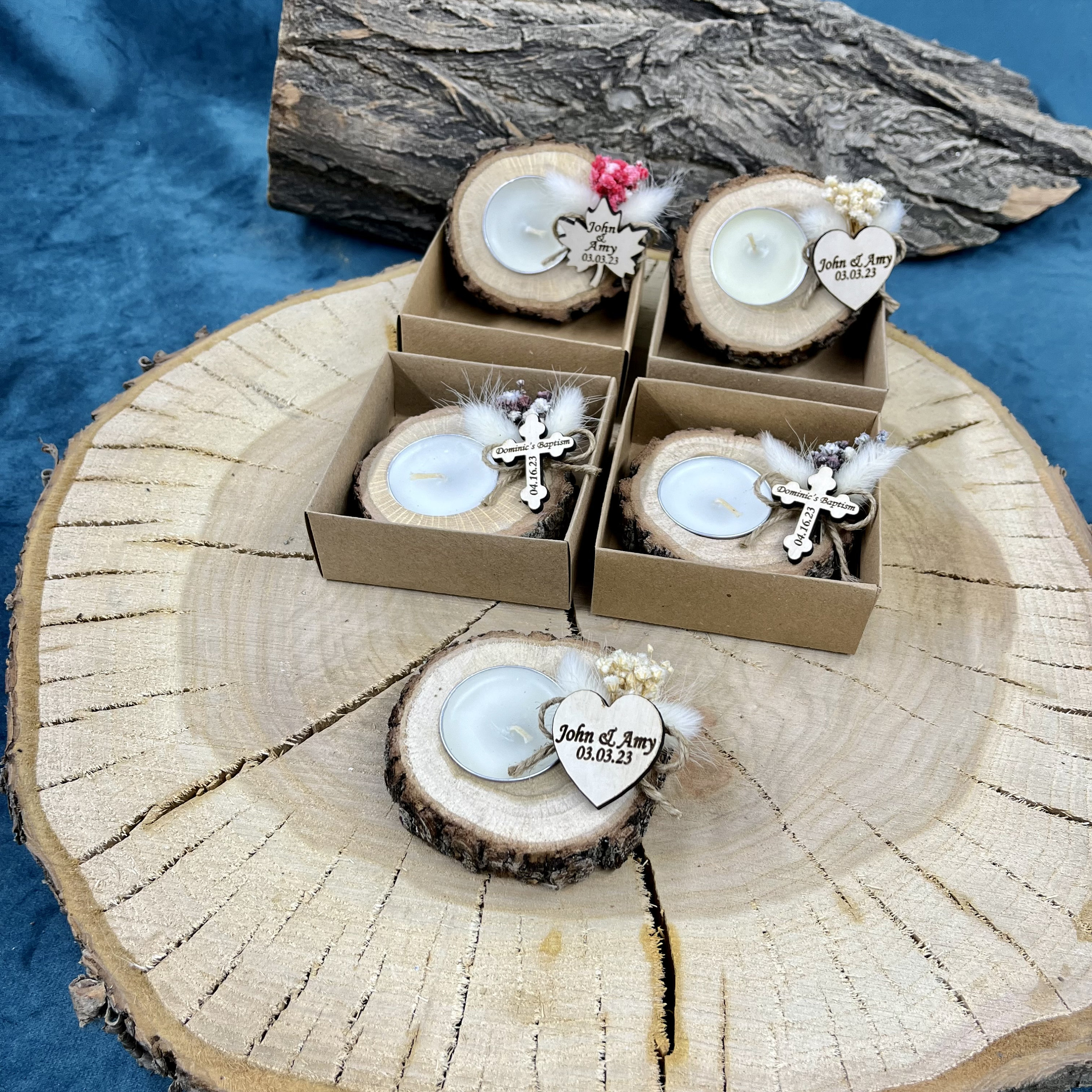Candelabro De Madera Para Bodas Y Aniversarios - Regalo único Para Novios Con Mensaje Especial