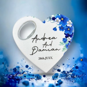 Wedding Bottle Opener Favor, Personalized Wedding Magnet Favors for Guests, Custom Wedding Gifts, Custom Bridal Shower Favor, Save the Date