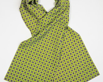 Seidenschal / Seidentuch / Scarf / Halstuch / Schal / Herrenschal Unisex / Damenschal "Classik Pattern Yellow Green"