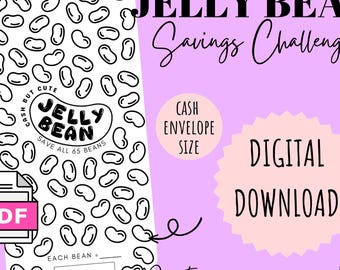 JELLY bean Savings Challenge | DIGITAL DOWNLOAD | Printable Savings Challenge | Cash Savings Challenge | CashButCute |