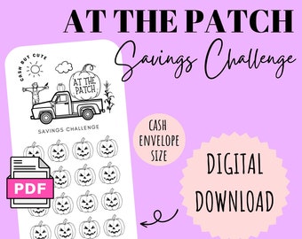 Halloween At The Patch Savings Challenge | DIGITAL DOWNLOAD | Printable Savings Challenge | Cash | Cash Savings Challenge | CashButCute