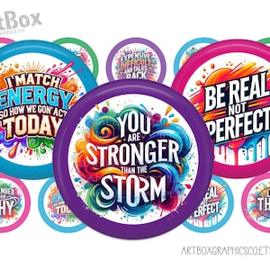 Funny Positive Bottle Cap Images - Sarcastic Inspirational Quotes Bottlecap Images - Digital 1 inch 25mm Circles - Cute, Colorful Quotes BCI