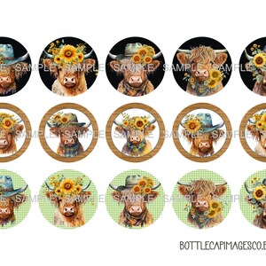 Highland Cow Images 1 Inch Bottle Cap Images Country Cow BCI Cows in ...
