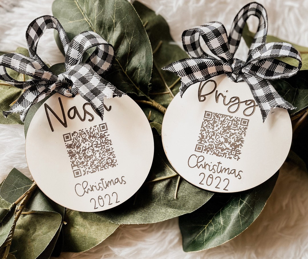 Custom Voice Recording QR Christmas Ornament, Memorial Ornament, Family Keepsake, Christmas Gift