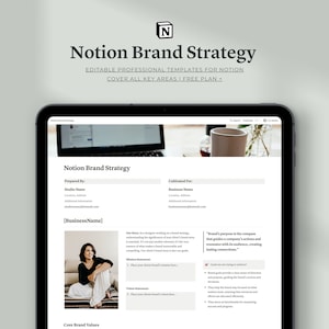 Notion Brand Strategy Template | Professional Notion Template | Strategies For Success