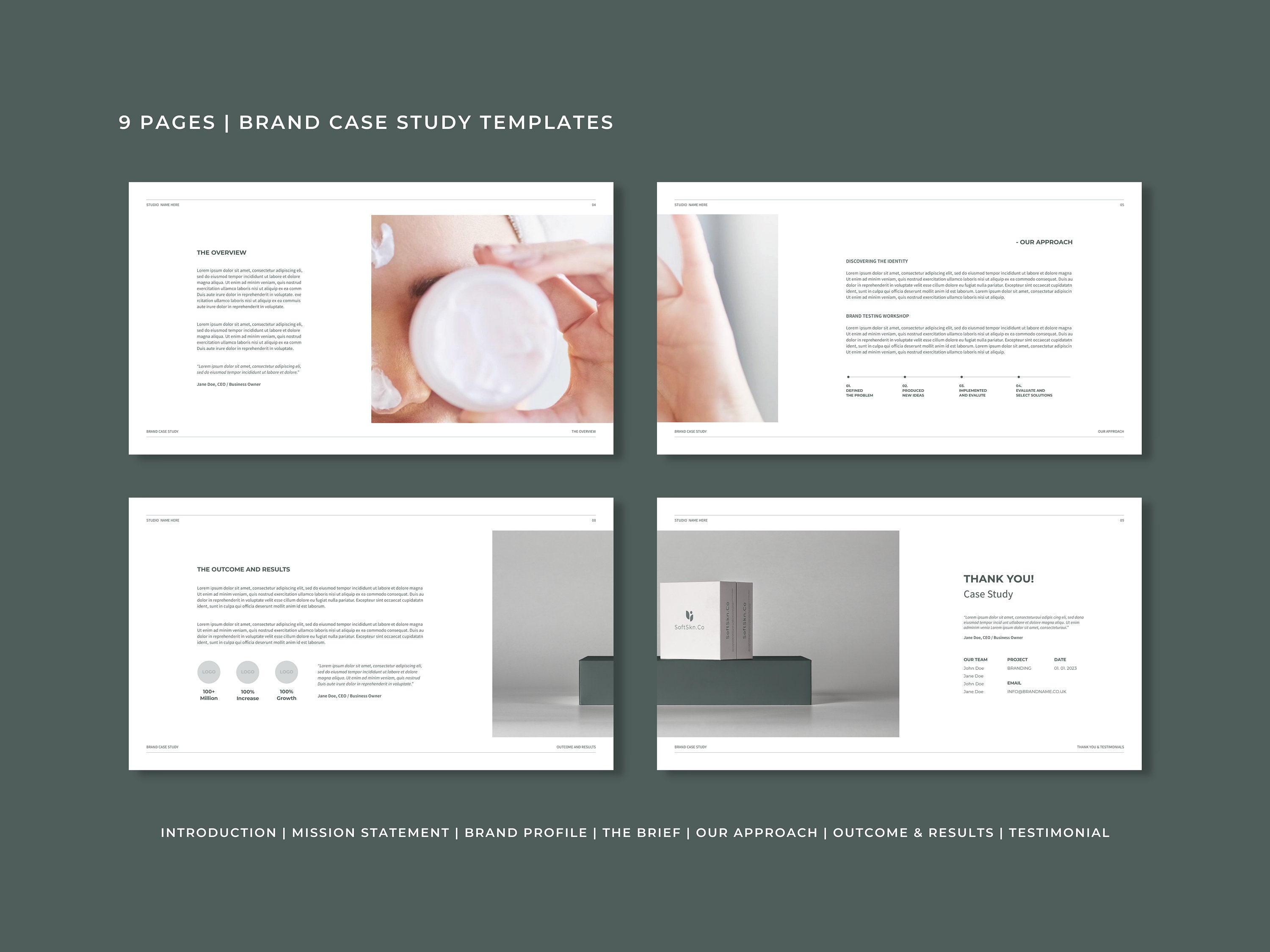 Brand Case Study Template Adobe Illustrator Brand Direction