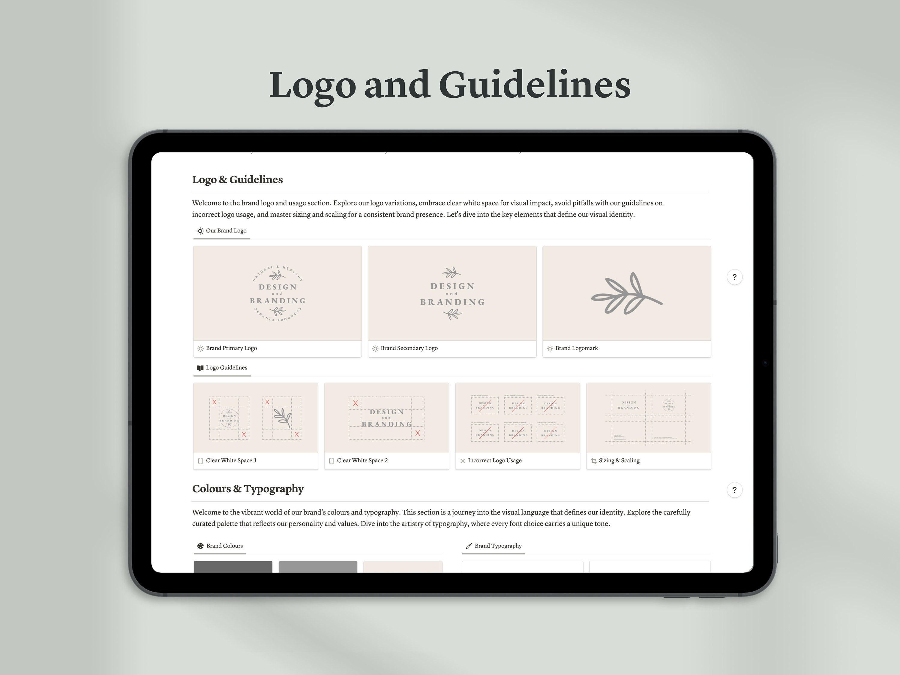 Notion Brand Guidelines Template Professional Notion Template Craft