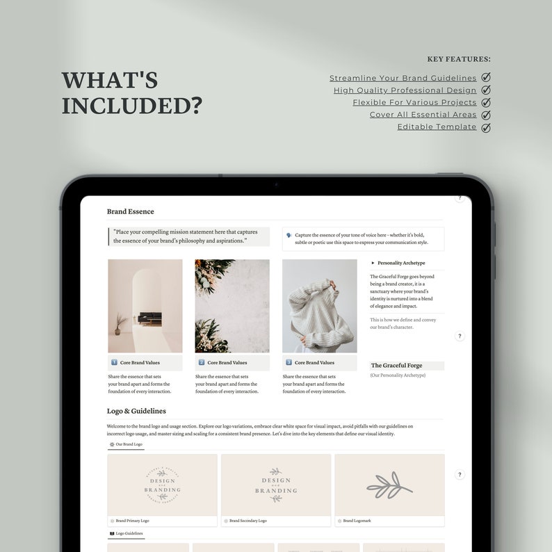 Notion Brand Guidelines Template Professional Notion Etsy
