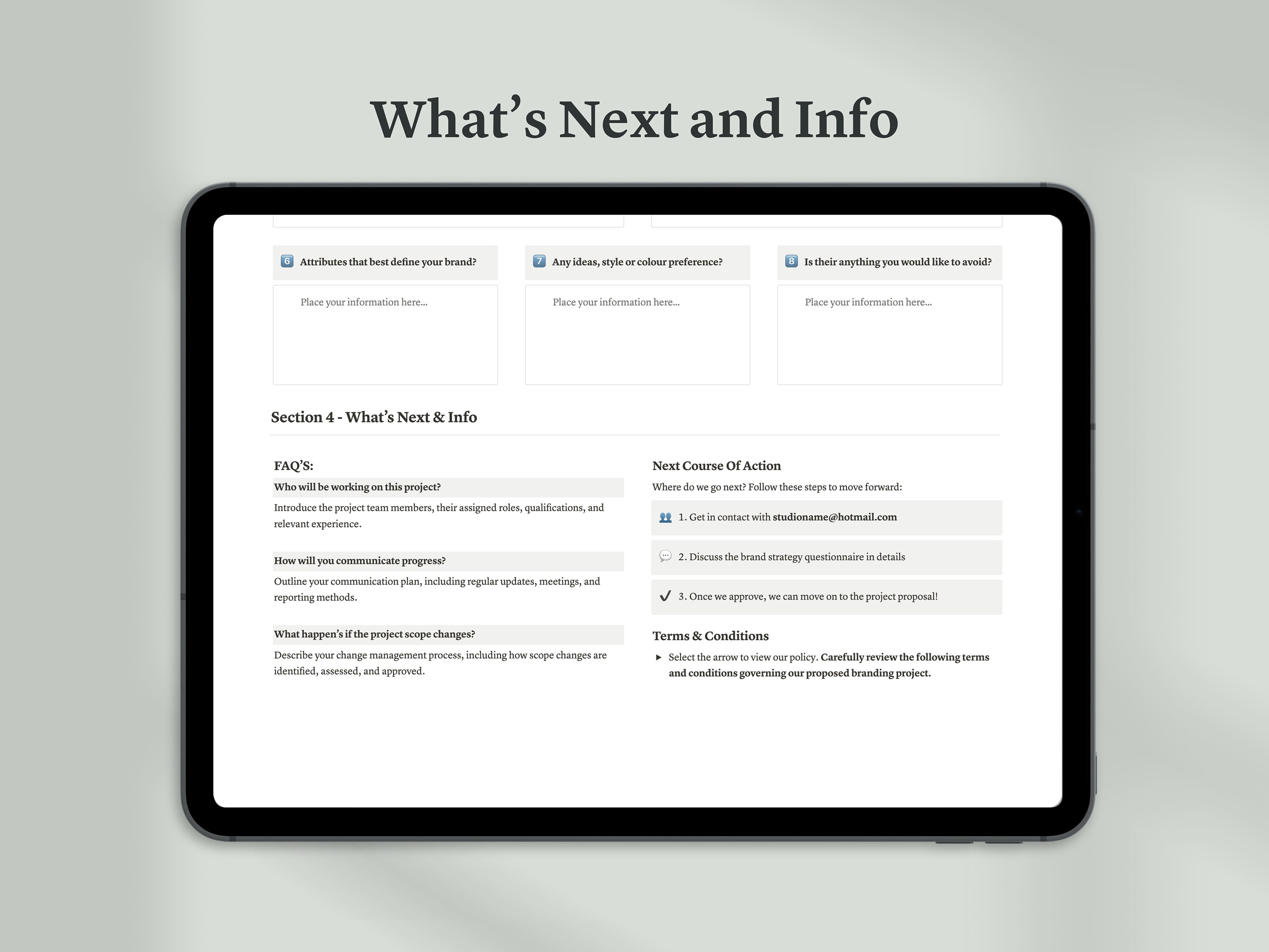 Notion Brand Questionnaire Template Comprehensive Notion Template