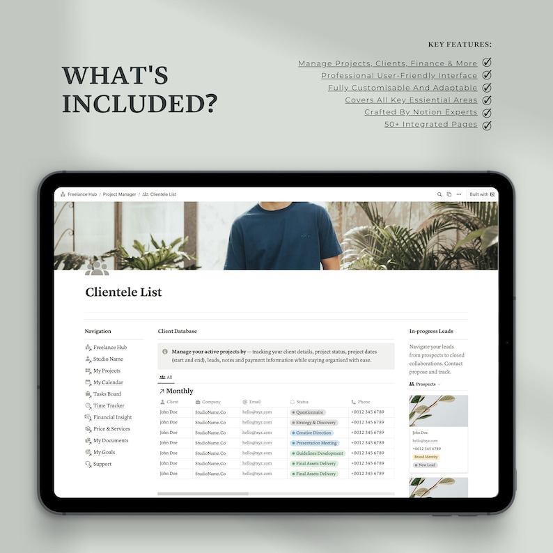 Notion Freelance Dashboard Hub | Professional Notion Template | Your ...