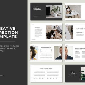 Creative Direction Template | Adobe Illustrator | Brand Direction | Branding Kit