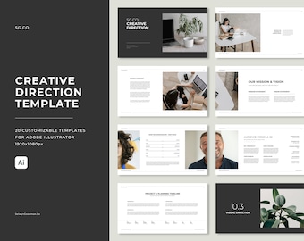 Kreativ Direktion Vorlage | Adobe Illustrator | Marke Direkt | Branding-Kit