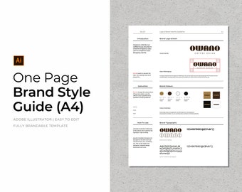 Brand Style Guide Vorlage | Adobe Illustrator | Marke Direkt | Branding-Kit | -Marken-Style-Guide