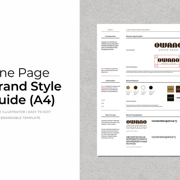 Brand Style Guide Template | Adobe Illustrator | Brand Direction | Branding Kit | Brand Style Guide