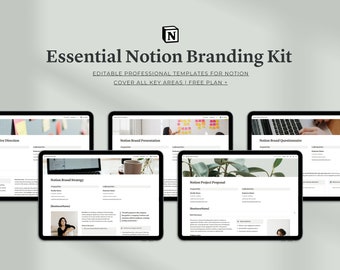 Kit de marca Essential Notion / Manual de estrategia / Propuesta de proyecto / Dirección creativa / Presentación de marca / Cuestionario de marca