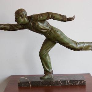 1920's Cold painted bronze statue