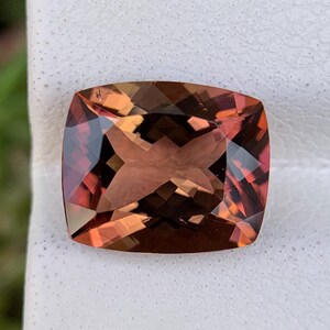 Bi-Color Tourmaline Gemstone: 3.60 ct Cushion Cut, Afghanistan Origin