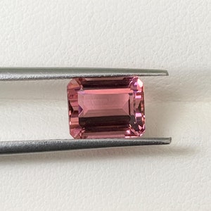 AAA Pink Tourmaline Gemstone: Octagon Faceted Cut, 2.95 Cts