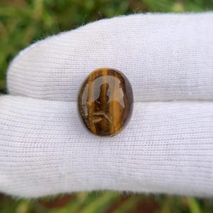 Golden Tiger Eye Oval Cabochon Loose Gemstone For Jewelry Making .