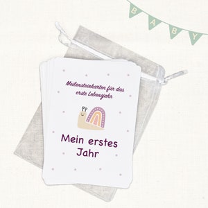 Meilensteinkarten Baby | Boho Schnecken | 12 Monatskarten | Karten zur Geburt | Baby | Geschenk zur Geburt | Junge | Mädchen | Geschenk Baby