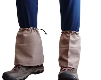 Leichte Gamaschen für Wanderstiefel, Stiefelmanschetten, Überstiefel-Sockenschoner, Sockenschutz, Geschenk für Wanderer, Laufweggamasche, Stiefelschutz