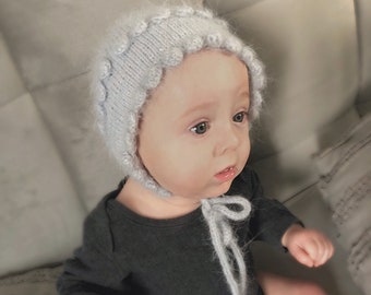 Baby Bobble Bonnet Knitting Pattern PDF File Only