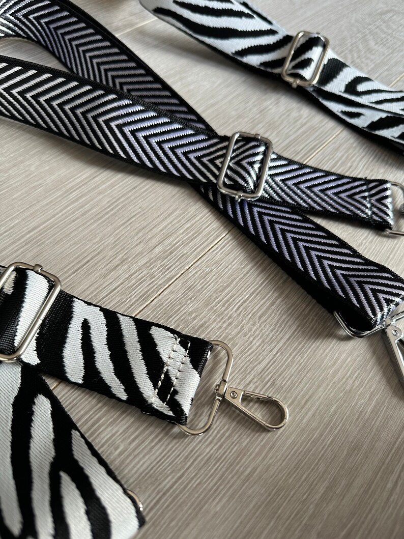 Aztec Bag Straps Crossbody Strap Changeable Bag Strap Detachable Silver