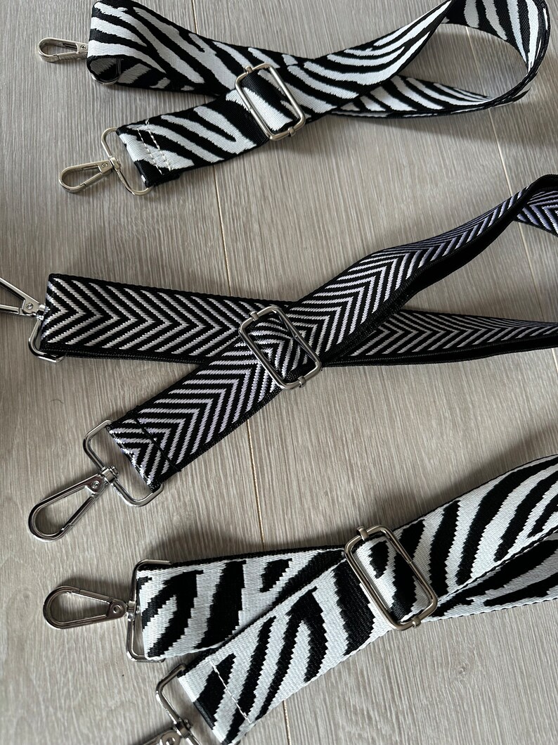 Aztec Bag Straps Crossbody Strap Changeable Bag Strap Detachable Silver