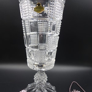 1960s-1970s cup/vase Made in Germany, handwork, 24% lead crystal with original label