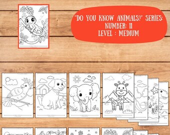 Printable Animal Coloring Page For Kids, Number:11,  Educational coloring activities, Toddlers, Preschool, Kindergarten, Printable, Digital
