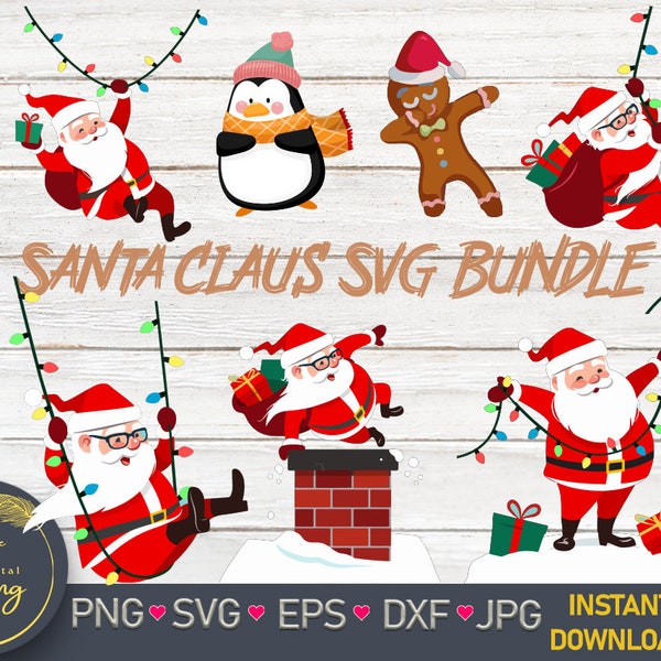 Santa Claus svg, christmas svg, santa svg file, santa svg cut file, santa png, svg files, cricut silhouette svg cut cutting file