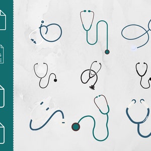 Stethoscope Svg, Bundle Heart Stethoscope Svg, Heartbeat Stethoscope Svg, Nurse Life Svg, Medical Svg
