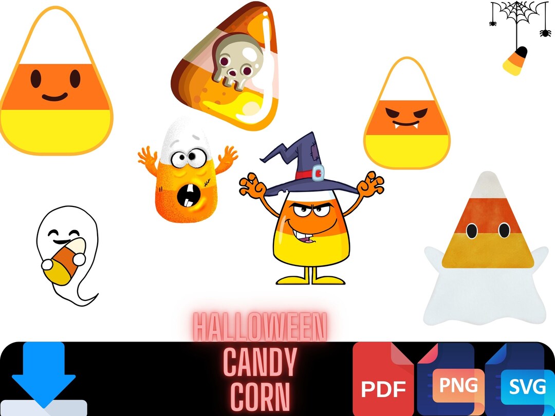 CANDY CORN SVG Cut File for Cricut or Silhouette, Halloween Candy Svg ...
