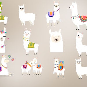 Lama SVG Bundle, süßes Lama SVG, Alpaka SVG, Lama Png, digitales Gile, sofortiger Download.