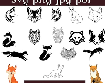 Whimsical Fox SVG Bundle, Cricut Files (Digital Download)