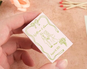 Wedding matches with borders, Bridal Shower Favors,The Perfect Match Love, Wedding, Love Theme, Multiple borders are available for selection