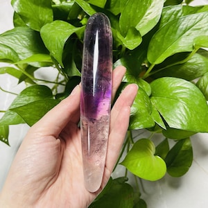 Natural Hand Carved Crystal Amethyst Massage Stick, Crystal Quartz Massage Stick, Heal Amethyst Stick, Pure Handmade Crystal Gift, Crystal