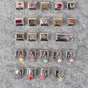 Italian Charms Bracelet, Classic 9mm size, Custom Bracelet, Your Choice, Charm Links, Gife for her,Surprise Italian Bracelet,Valentines Gift