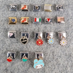 Italian Charms Bracelet, Classic 9mm size, Custom Bracelet, Your Choice, Charm Links, Gife for her,Surprise Italian Bracelet, Cute Cartoon